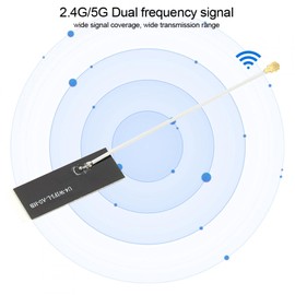 2.4G/5G Dual Frequency Antenna IPEX1 Interface Network Card Antenna 9cm/3.5" WiFi Card Antenna (Pack of 5)