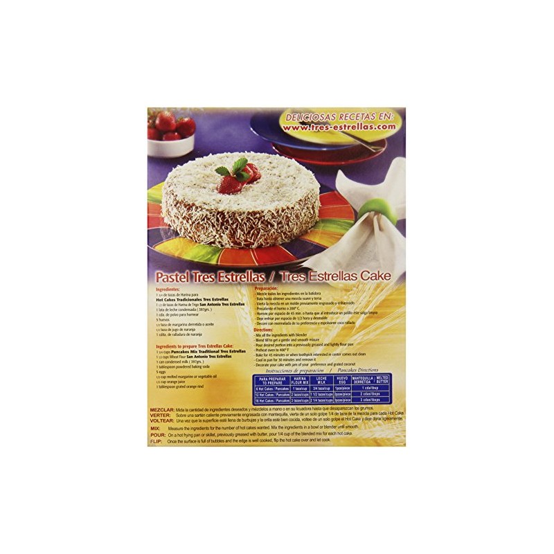 Tres Estrellas Traditional Hot Cakes Mix, 17.6 Ounce (Pack of