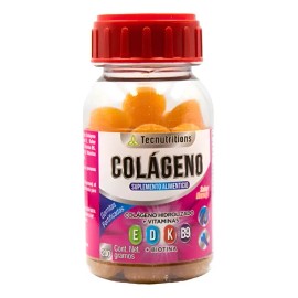 Suplemento Colgeno En Gomitas, Tecnu Piel Uas Cabello Naranja                                                                                         
