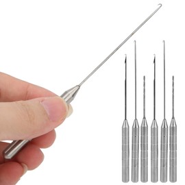 Fishing Splicing Needle Fishing Assist Needle Set Carp Needle Set of 2 Stainless Steel Aluminum Alloy Hook Needle Stringer Needle Drill Needle Needle Tool Bait Needle Making Assist Hook