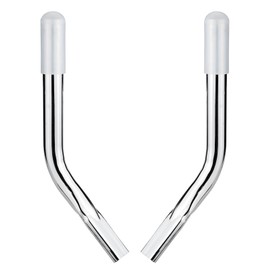 Mellbree 2Pcs Wheelchair Brake Extenders, 5 Inch, Silver, Curved Metal Version, Fits Outward-facing Brakes, Maintains Narrow Width