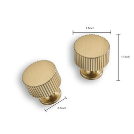 ZAUYX 2-Pack Knob Brushed Brass Cabinet Pulls Cabinet Pull is Suitable for Drawers Dressers Handles Kitchens Bathroom cabinets