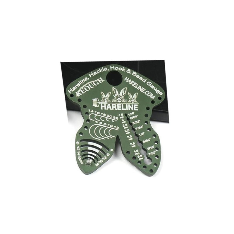 Hareline Hackle, Hook & Bead Gauge