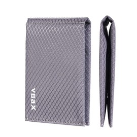 VBAX Microfiber Waterproof RFID Slim Bifold Wallet for Men - Minimalist Front Pocket Card Holder Holds up to 10 Cards and Cash, Grey