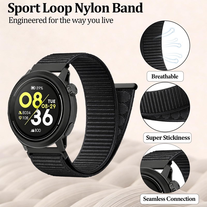 SUGARJAR Nylon Replacement Bands Compatible with COROS PACE 3/4/Pro, COROS