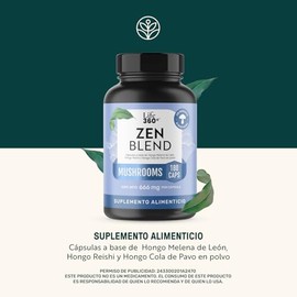 LIFE 360+ Zen Blend con Melena de León| 180 cápsulas | 1332mg por porción