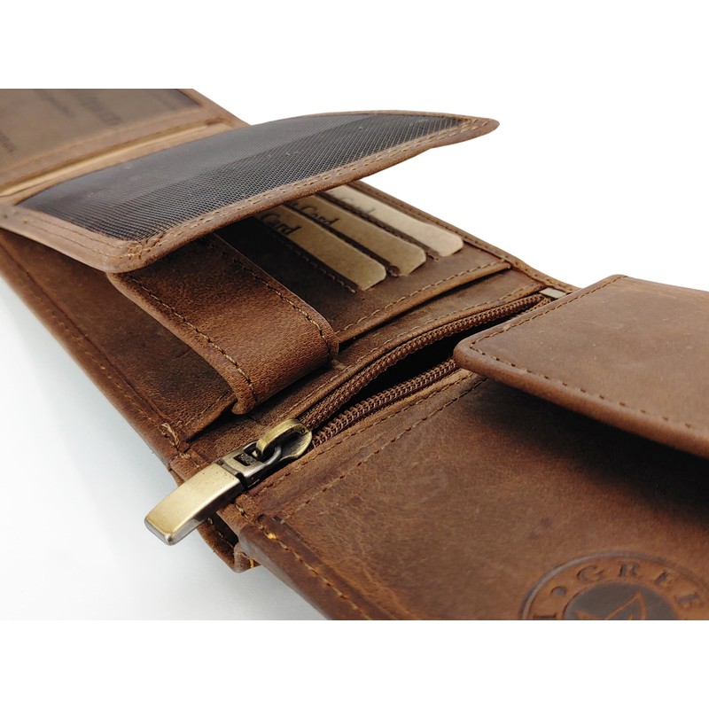 GREEN DEED Genuine Leather Men's Wallet - Large Leather Wallet