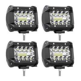 WINBANG LED Light Pods for Trucks, 4 Inch LED Light Bar 60W Spot Flood Combo Off Road Light, Led Work Fog Light Driving Light Boat Light for Truck Pickup SUV ATV UTV (4Pack)