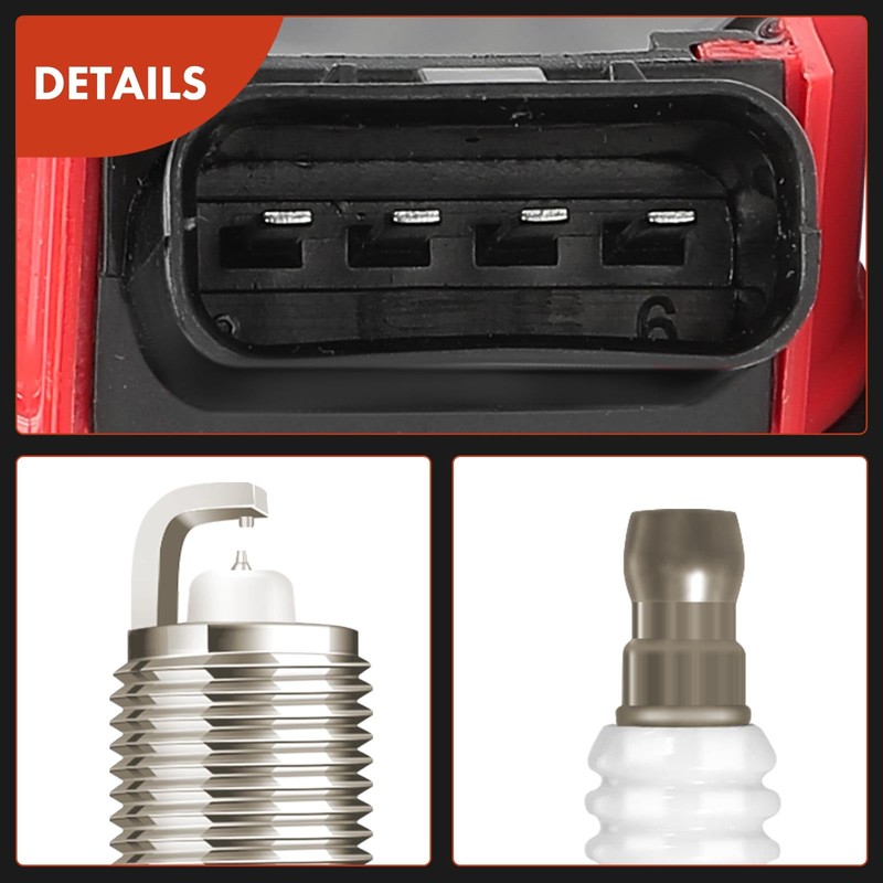 A-Premium Ignition Coil Pack and Iridium Spark Plugs Compatible with