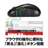 Buffalo BSMBW315BK Wireless Mouse, 5 Buttons, Equipped with Backward/Forward Buttons,