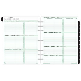Day-Timer planificador semanal Refill 2017, dos páginas por semana, Loose Leaf, 8 – 1/5,1 x 27,9 cm Folio Tamaño (93010)