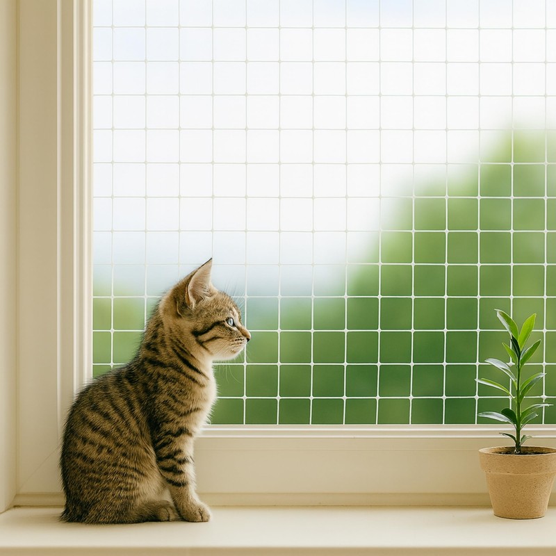 Cat Balcony Net – Transparent Nylon Safety Screen for Balconies,
