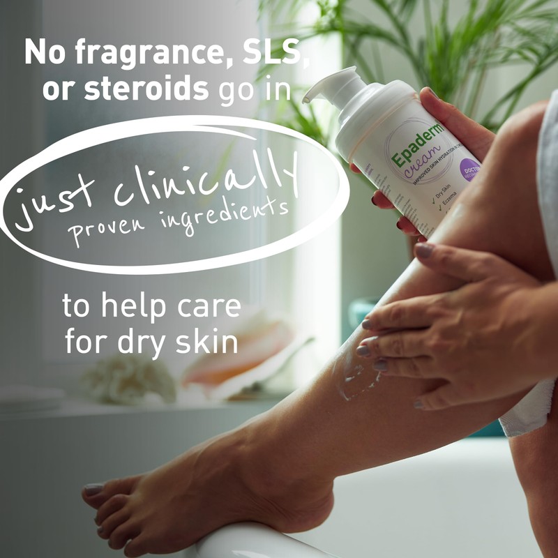 Epaderm Moisturising Cream for Dry Skin, including Eczema and Psoriasis,