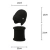 XIFUHUI Winter Men's Fleece Hat Scarf Set, Winter Wool Liner