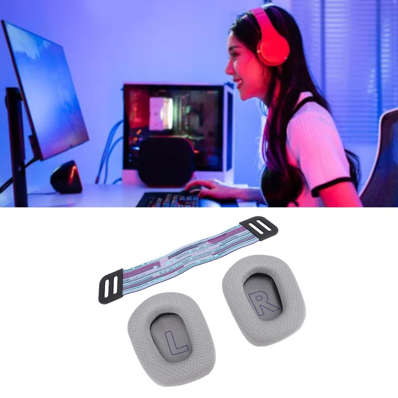 Earpads Cushion and Headband Replacement, Noise Isolation Ear Pads, Breathable