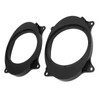 2pcs 6.5inch Black Door Speaker Adapter Spacer Rings with 2