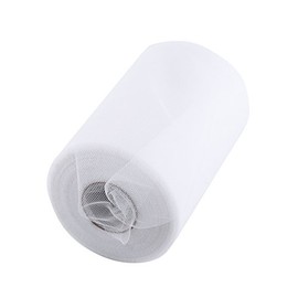 100yards 15cm Tulle Roll, Fine Mesh Cloth Tulle Fabric Rolls Freely Cropping Tulle DIY Wedding Decoration for Pew Bows Chair Sashes Table Pieces Gift Wrapping (White)