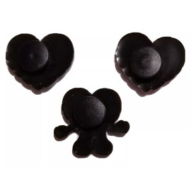 Hearts Eye 3pc Shoe Charms! NEW! Croc Compatible! For Shoes, Bracelets, Crafts &