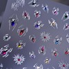 5D Embossed Silver Spider Nail Stickers