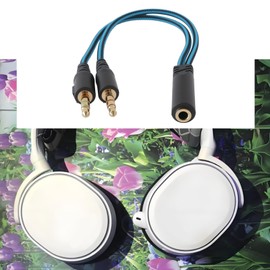 Be In Your Mind 1 Set of 2 PCs Replacement Audio Braided Cable 2M with Y Adapter Compatible with SteelSeries Arctis 3, 5, 7, Pro, Prime Gaming Headsets