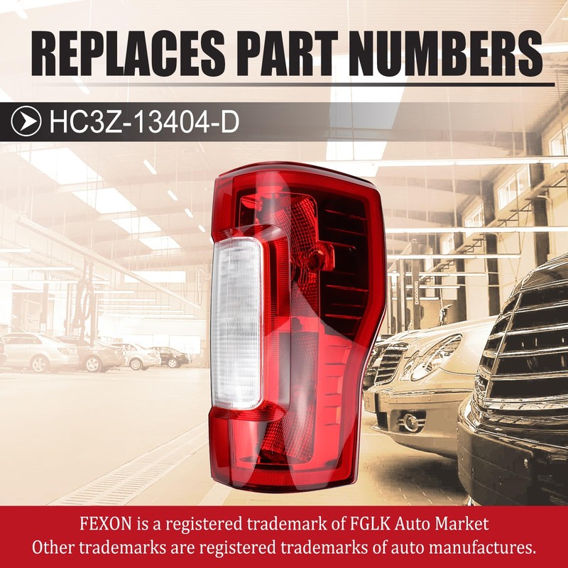 FEXON Right Passenger Side Rear Tail Light Assembly Compatible With