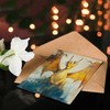 Artery8 Greeting Card Yellow Dragon With Big Wings Fantasy Oil
