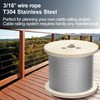 BLIKA 500FT 304 Stainless Steel Cable, Stainless Steel Decking Railing