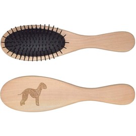 'Bedlington Terrier' Wooden Hairbrush (HA00040112)