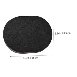 Healvian 10pcs Bamboo Charcoal Facial Cleaning Sponges Skin Friendly Makeup Remover Pore Cleansing Tool for Oily Skin