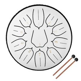 6 inch 11-Tone Steel Tongue Drum D-Key Hand Pan Drums with Drumsticks Percussion Musical Instruments