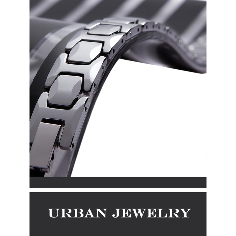 Urban Jewelry Stunning Solid Stainless Steel Link Bracelet for Men