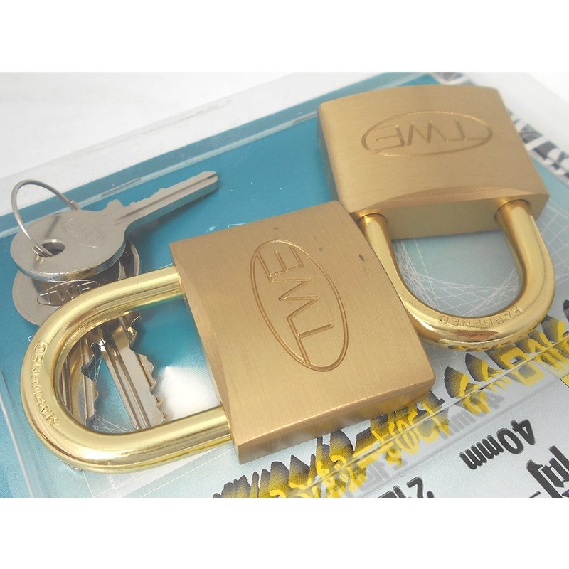 Wake Sangyo TWE VA-033 Identical Key Cylinder Lock, Padlock, 1.6