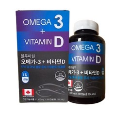 Healing Factory Omega 3 + Vitamin D 1303mg 180 capsules 1 unit / 힐링팩토리 오메가3 + 비타민D 1303mg 180캡슐 1개