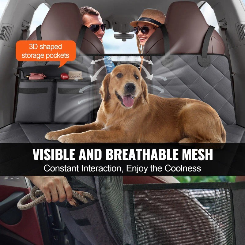 "Pet Backseat Cover Waterproof Dog Hammock for Car 54"x24" Hard