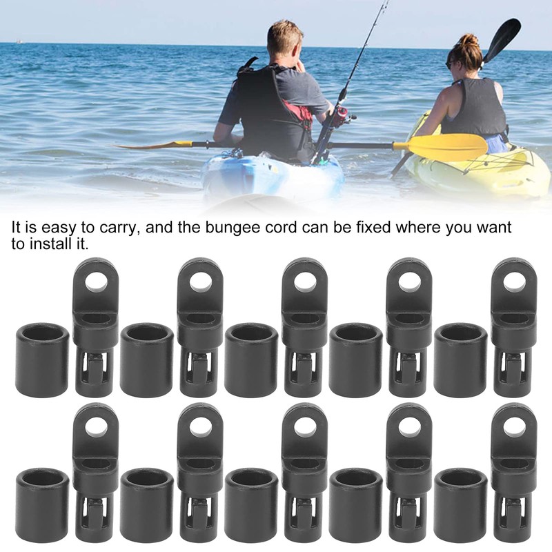 10Pcs Kayak Canoe Bungee Shock Cord Hook Bungee Terminal End