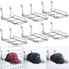 Yaocom 6Pcs Metal Hat Rack Display, Black, Wall Mounted, Multifunctional