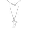 Tuscany Silver Women's Sterling Silver Initial F Pendant on Curb