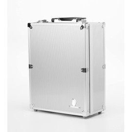 Spell Briefcase TC-E3B Lockable Storage Case for TCG, Deck Box, MTG, Magic, FaB, YGO, Dominion, Trading Cards, toploader, EDH, Commander, MTG Cube (Silver)