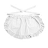 Women's White Apron Short Apron with Ruffles Waitress Chef Costume
