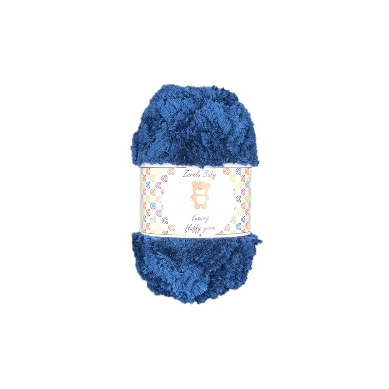 Zarela Baby Luxury Fluffy Yarn Wool 50g (18 Navy)