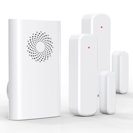 Wireless Door Chime for Business Entering, Door Open Alarm for Kid/Toddler Home Safety (500ft Range 51 Ringer) Door Dinger Buzzer Alert, 1 Receiver +2 Sensor