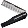 Kent 20T Handmade Folding Pocket Comb for Men, Fine Tooth