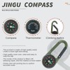 XUZOPIM Compass With Carabiner Hook Thermometer Multifunctional Portable Metal Carabiner