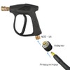 RJProducts 4350PSI Pressure Washer Gun with Nozzle Tips, Karcher Connector,
