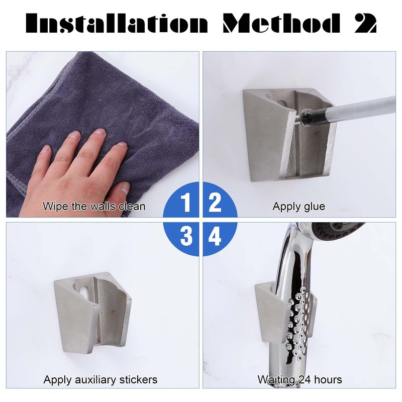 Handheld Shower Head Holder Wall Mount, Shower Wand Bracket Holder,