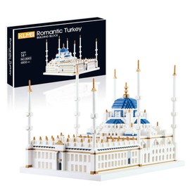 KLMEi Architecture Collection Sets for Adults Blue Mosque Model Building Kit Micro Blocks Mini Bricks Toy Gift for Kids, 6850 Pieces