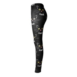Rantanto Soft Cat Kitten Meow Funny Ladies Leggings (XS-L, PCL002 Cute Cat)