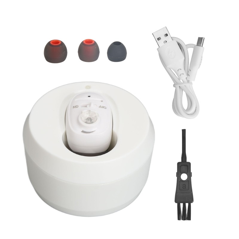 Elderly Digital Sound Aids Rechargeable Mini Silicone Earplug Noise Cancelling