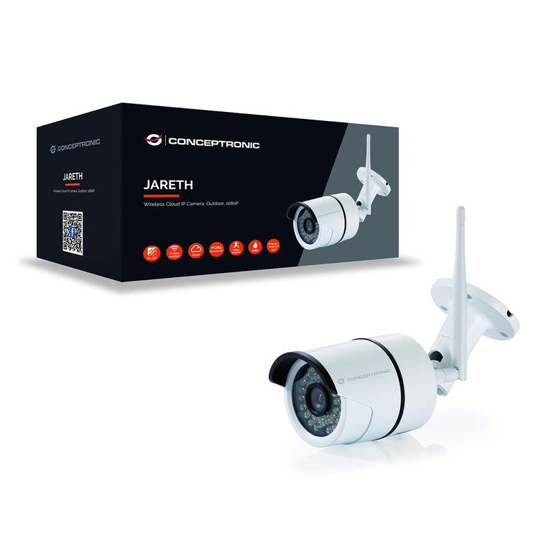 Conceptronic JARETH03W HD Wireless Cloud IP Camera, Outdoor, 1080P