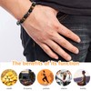 Zoonvii Pack of 2 Tiger's Eye Bracelet, Black Tourmaline Stone